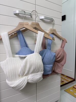 【限量現貨】皺皺布扭結背心