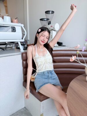 甜美可愛♡小蝴蝶結掛頸背心