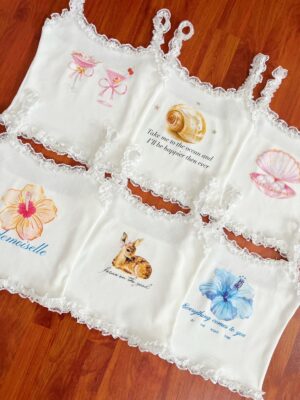 精美印花lace吊帶背心