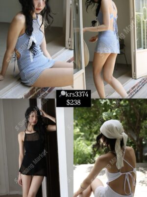 夏日海風連身裙泳衣