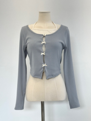 【秋季VOL.1🍂】可愛甜美蝴蝶結掛頸假兩件