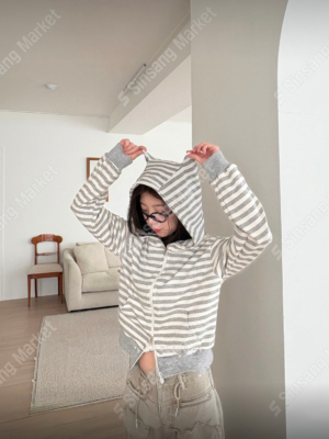 【OCT`快閃優惠】貓奴召喚!超可愛貓咪耳間條外套