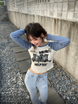 【OCT`快閃優惠】夏天短袖熱賣款!VINTAGE貓貓上衣