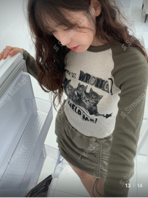 【OCT`快閃優惠】夏天短袖熱賣款!VINTAGE貓貓上衣