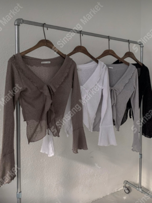 【OCT`快閃優惠】Premium 荷葉邊喇叭袖外搭