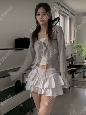 【OCT`快閃優惠】Premium 荷葉邊喇叭袖外搭