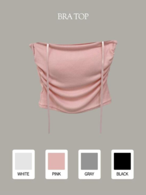 絲帶連胸pad 背心 (4色入)