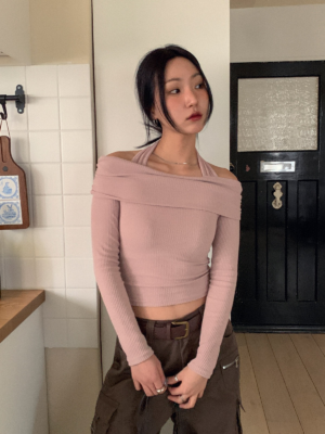 【OCT`快閃優惠】短版熱賣超過30件!!羅紋掛頸上衣