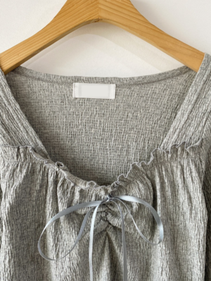 【OCT`快閃優惠】大彈性!皺皺樹紋氣質上衣