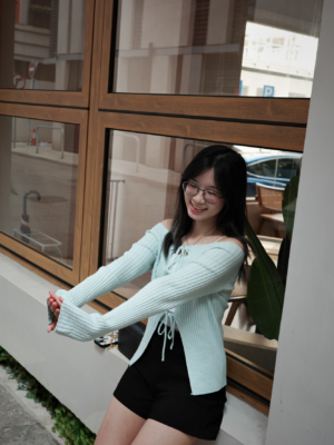 【COMEBACK！】軟棉棉綁帶糖果色一字肩