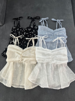 【限量現貨】超精美!可愛風多綁法背心