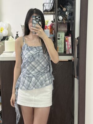 泰國人手一件 Jennie Top (藍/啡)