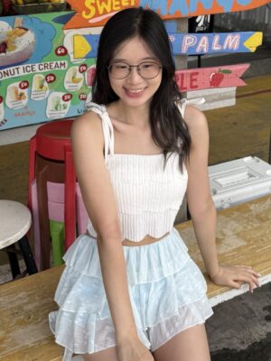 吊帶蛋糕紋Top (6色入)