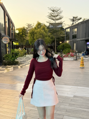 【12月新品】聖誕打卡🎄一套兩件掛頸束腰綁帶上衣兩背心