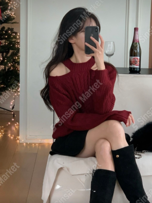 【DEC`快閃優惠】寬鬆版型~顯瘦交叉針織上衣