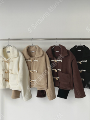 【DEC快閃優惠】冬日必備~牛角鈕毛絨大衣