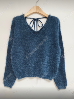 【韓國連線預訂款】海馬毛大V領TOP