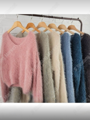 【韓國連線預訂款】經典款海馬毛V領TOP (8色入)