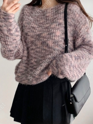 【韓國連線預訂款】松針混色大V領TOP (6色入)