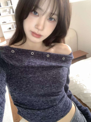 【韓國連線預訂款】冬日感滿滿~鈕訂翻領超美混色上衣