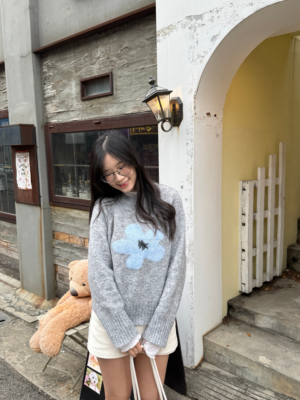 【韓國親身搜羅款式♡NEW IN】檔口推介!氣質款花花針織圓領上衣