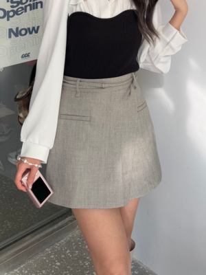 【聖誕團VOL.2】推薦混灰🩶小扣子綁帶西裝裙褲