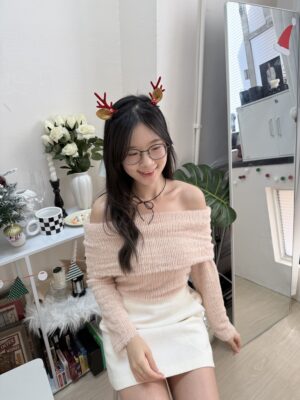 【聖誕團VOL.2】温柔大翻領一字肩