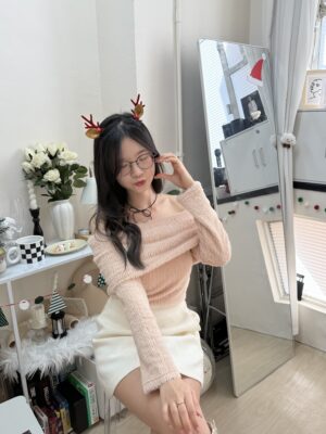 【聖誕團VOL.2】温柔大翻領一字肩