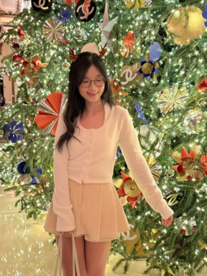 【聖誕團VOL.2】掛頸一套兩件排鈕毛茸茸上衣 (連pad可剪去)