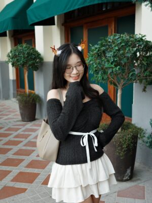 【聖誕團VOL.2追加款】Gift For you🎀Ribbon Knit Top