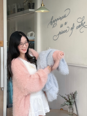 【JAN新品🌟】糖果色中長毛毛外套 Fluffy Pastel Coat