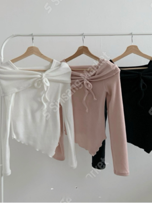 【JAN`26快閃優惠】蝴蝶結不規則上衣