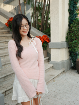 【JAN VOL.1】Soft Ribbon🎀短毛喇叭袖上衣