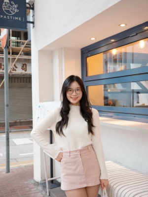 【JAN VOL.1】單穿OK～暗紋高領軟熟木耳邊上衣