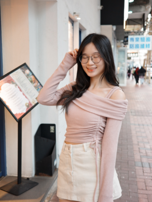 【JAN VOL.1】單邊雙帶束繩上衣