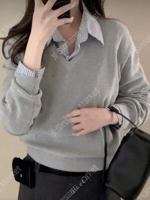 【JAN`26快閃優惠】糖果色V領針織冷衫 (十色入)