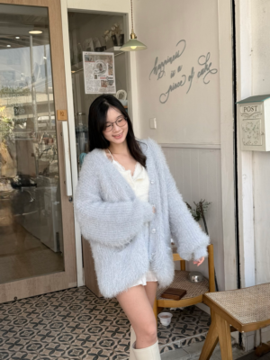 【JAN新品🌟】糖果色中長毛毛外套 Fluffy Pastel Coat