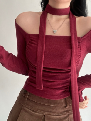 【Feb Vol.1】拜年必選~皺皺方領長袖上衣