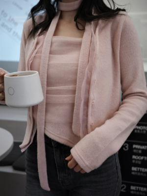 【二月連線款式♡】網紗拼接溫柔set (連頸帶)