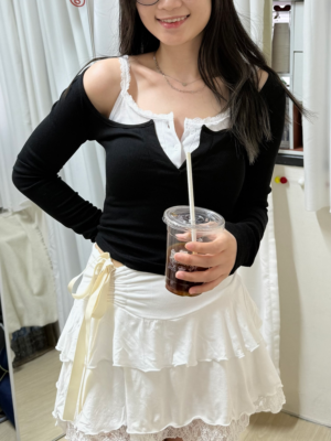 【新年追加款🐎】店主自留!氣質蕾絲吊帶+開襟長袖兩件套