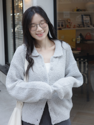 【Feb Vol.1】店主大推!毛巾粒粒翻領開鈕長袖上衣