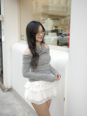 【Feb Vol.1】4-way 蝴蝶結薄毛絨一字肩