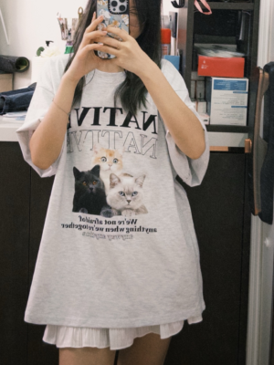 【COMEBACK】大熱貓貓oversized版型短袖上衣