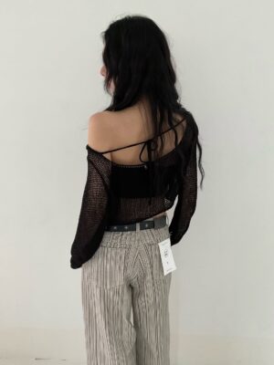 【三月VOL.3】純色針織後綁帶outer (6色入)