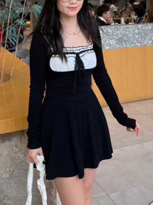 【三月新品】顯身材絲帶蝴蝶結兩件裝