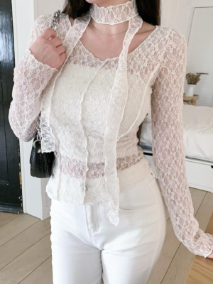 【MAR`26快閃優惠】圓領彈性Lace Set (連頸帶)