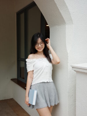 【COMEBACK】遮手臂！荷葉邊蝴蝶結上衣