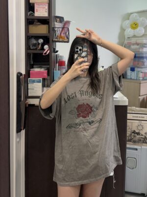 【ARL`26快閃優惠】玫瑰印花短袖上衣