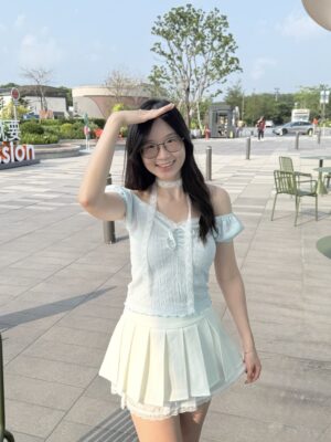 2‑Way 法式甜美公主皺皺上衣 French Lace Princess Top Set