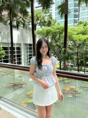 【泰國親身搜羅款式】藍白直間棉麻泡泡褲